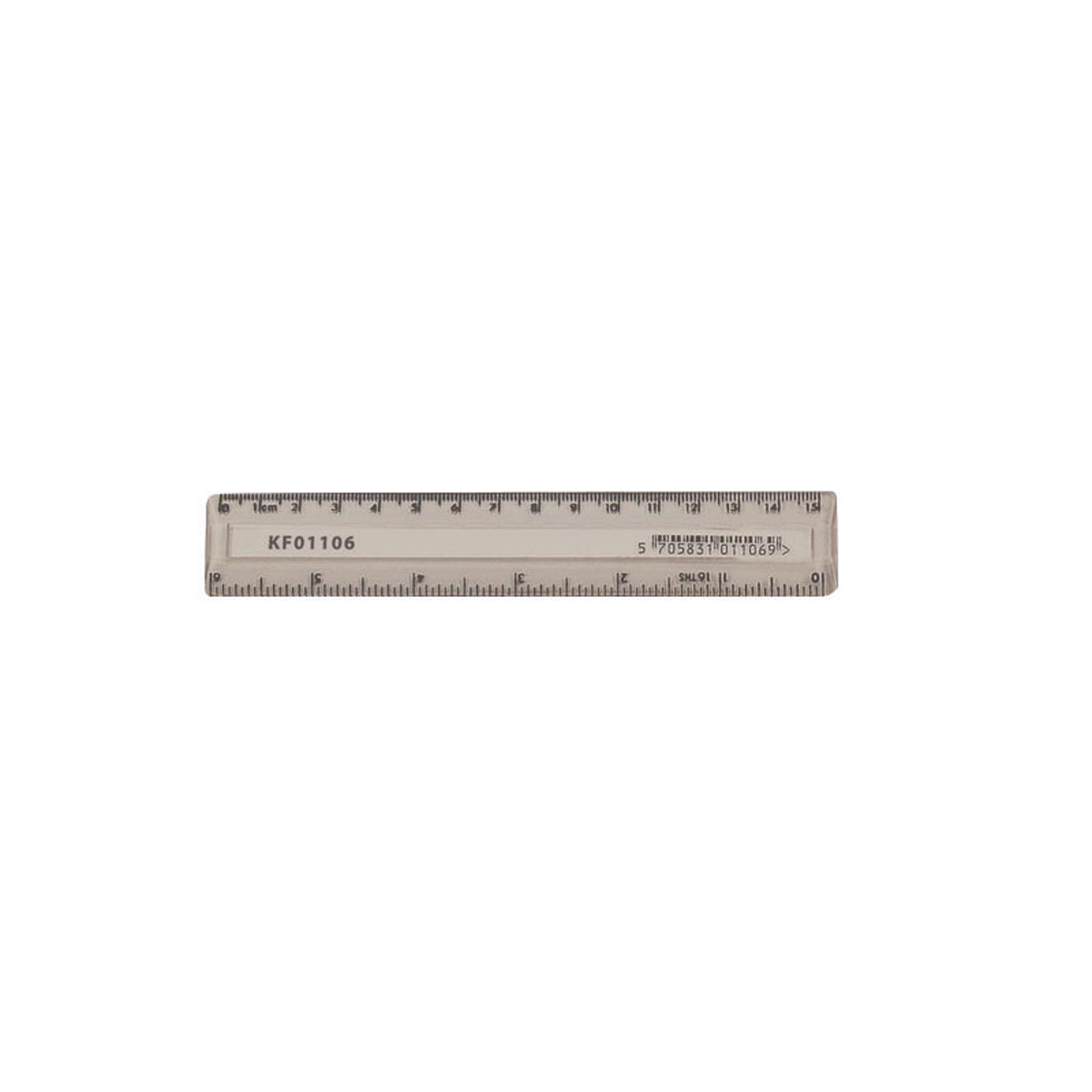 Q-Connect Acrylic Shatter Resistant Ruler 15cm Clear (Pack of 10) KF01106Q