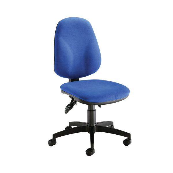 Arista Aire Deluxe high-back chair in blue with a matching mesh back and headrest.