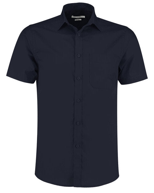 KUSTOM KIT Mens Poplin Short Sleeve Shirt