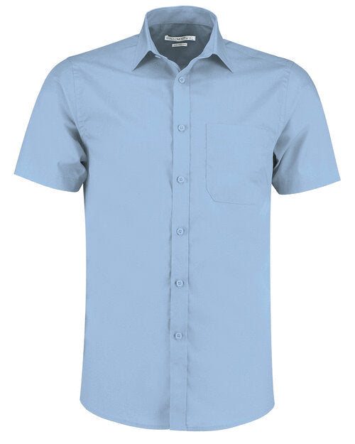KUSTOM KIT Mens Poplin Short Sleeve Shirt