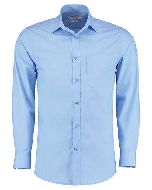 KUSTOM KIT Mens Poplin Long Sleeve Shirt