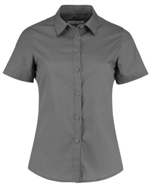 Kustom Kit KK241 Ladies Tailored Fit Poplin Short Sleeve Shirt