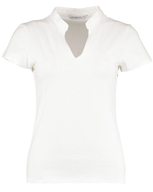 Kustom Kit KK770 Ladies Regular Fit Mandarin Collar Top