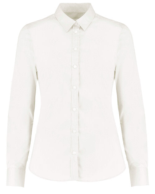 Kustom Kit KK782 Tailored Fit Stretch Oxford Long Sleeve