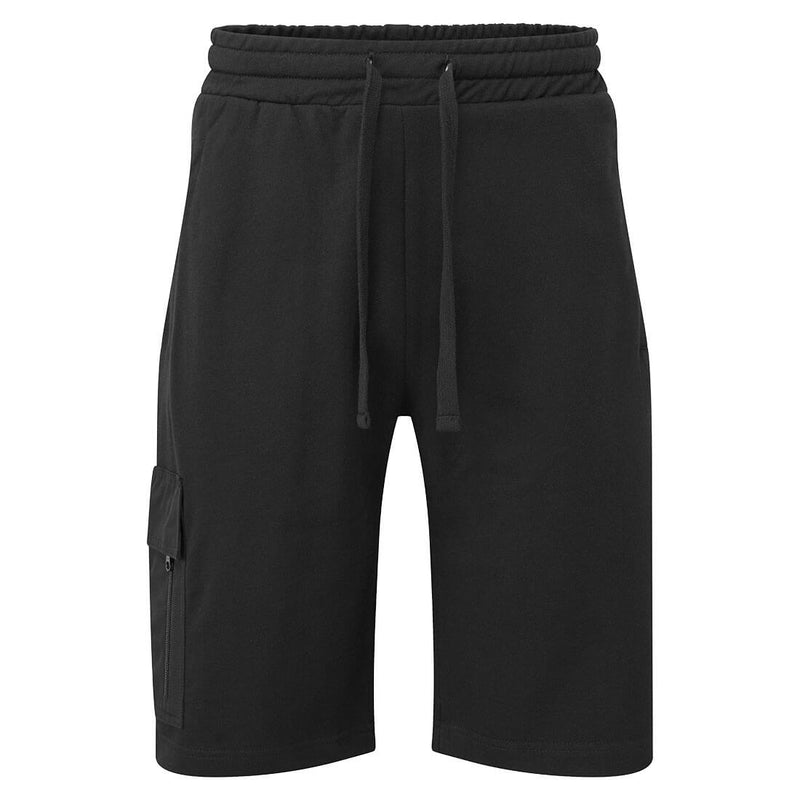 Portwest KX3 Cargo Sweatshorts in black.