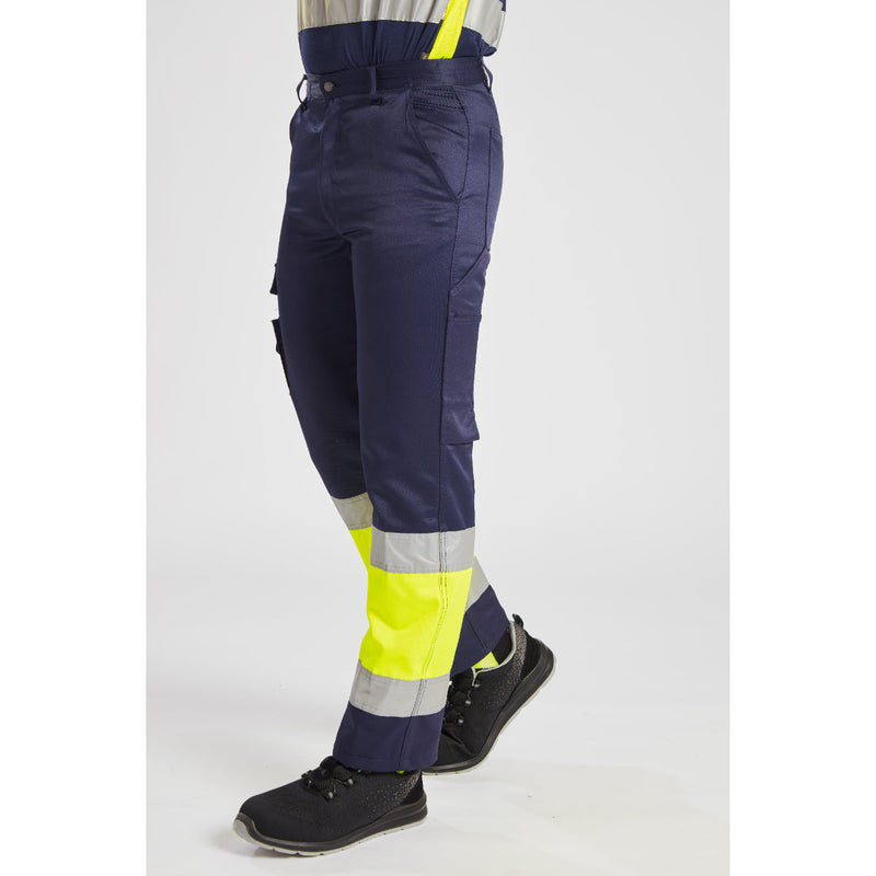 Rear studio shot of the Portwest Hi-Vis Lightweight Trouser