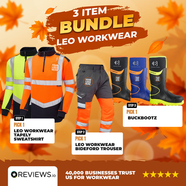 Leo Workwear Hi-Vis Workwear Bundle With Buckbootz BBZ8000 Wellies