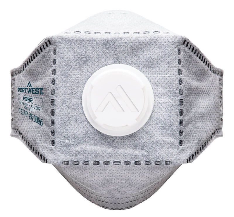 Portwest Eagle FFP3 valved carbon fold-flat respirator mask P392.