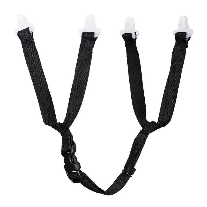 Black Portwest PA11 chin strap accessory for Work Safe helmets.
