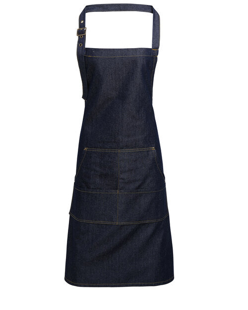 Premier Workwear Jeans Stitch Denim Bib Apron - PR126M