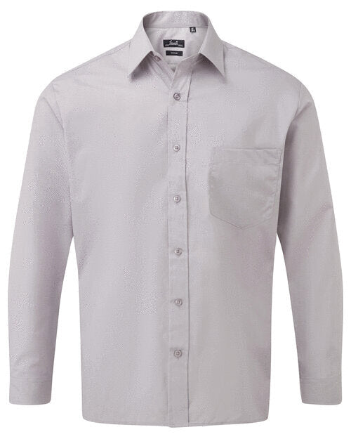 Premier Workwear Mens Long Sleeve Poplin Shirt - PR200M