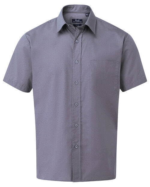 Premier Workwear Mens Short Sleeve Poplin Shirt - PR202M