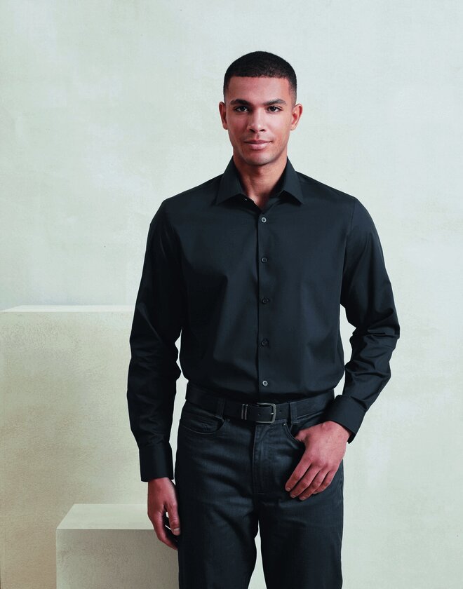Premier Workwear Mens Long Sleeve Poplin Shirt - PR203M