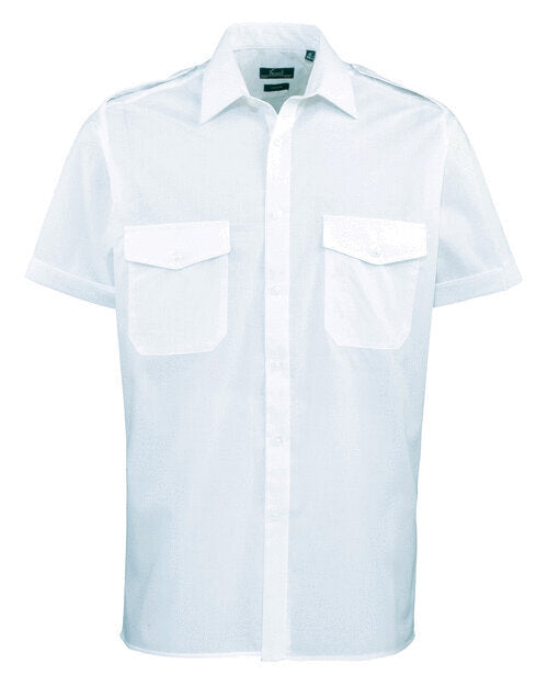 Premier Workwear Mens Short Sleeve Pilot Shirt - PR212M