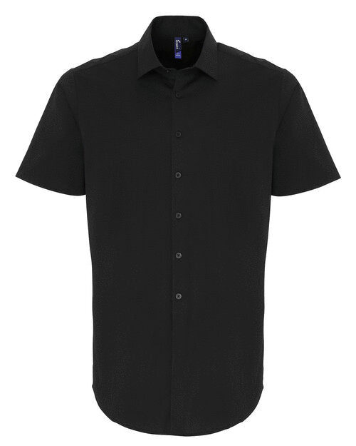 Premier Workwear Mens Stretch Poplin S/S Shirt - PR246M