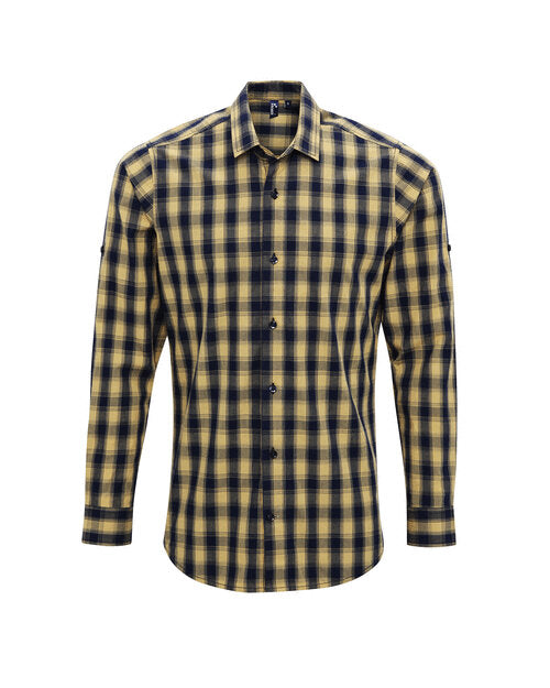 Premier Workwear Mens Mulligan Check Long Sleeve Cotton Shirt - PR250M
