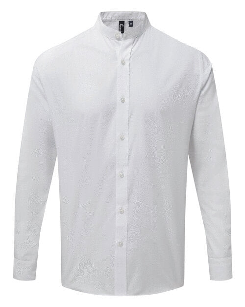 Premier Workwear Mens Banded Collar Grandad Shirt - PR258M