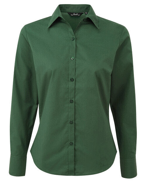 Premier Workwear Ladies Long Sleeve Poplin Blouse - PR300M