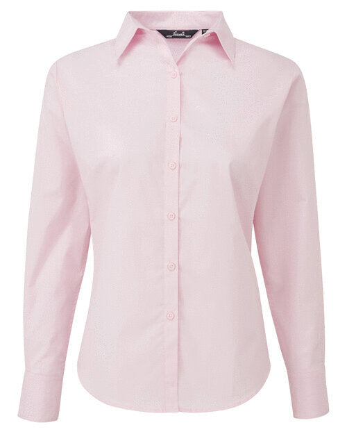 Premier Workwear Ladies Long Sleeve Poplin Blouse - PR300M