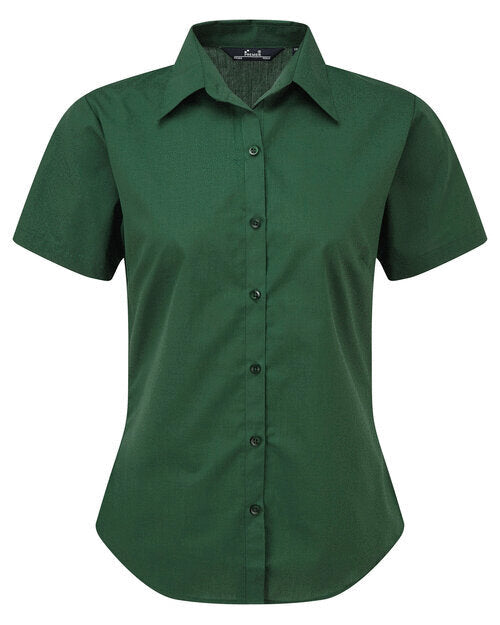 Premier Workwear Ladies Short Sleeve Poplin Blouse - PR302M