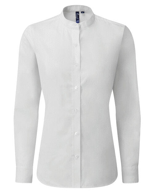 Premier Workwear Ladies Banded Collar Grandad Shirt - PR358M