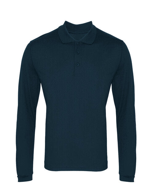 Premier Workwear Mens Long Sleeve Coolchecker Pique Polo Shirt - PR617M