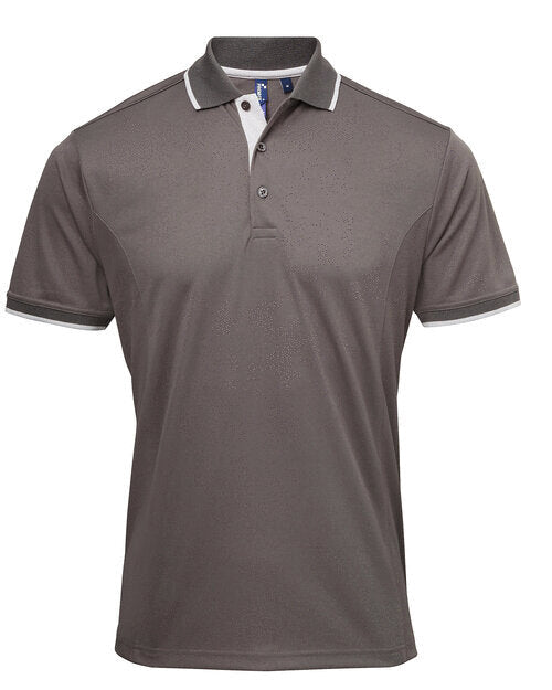 Premier Workwear Mens Contrast Tipped Coolchecker Polo Shirt - PR618M