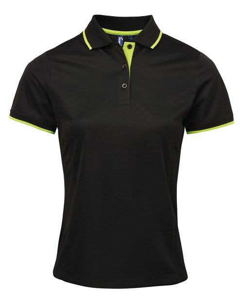 Premier Workwear Ladies Contrast Tipped Coolchecker Polo Shirt - PR619M