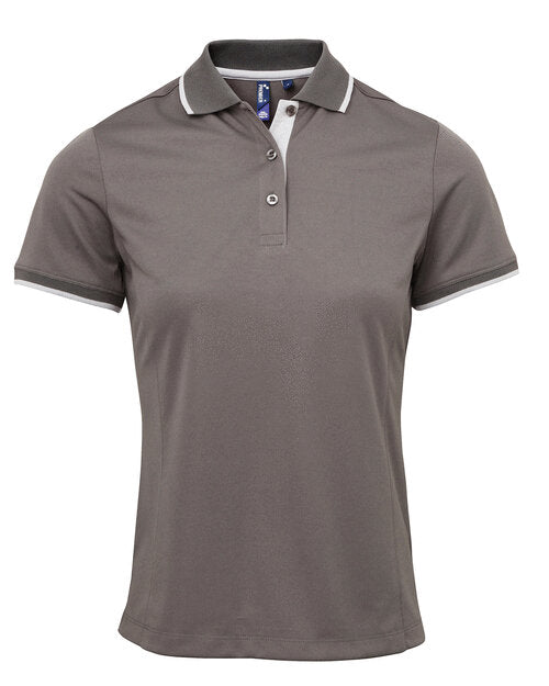 Premier Workwear Ladies Contrast Tipped Coolchecker Polo Shirt - PR619M