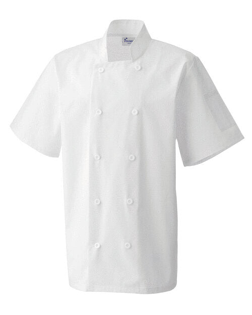 Premier Workwear Short Sleeve Chefs Jacket - PR656M
