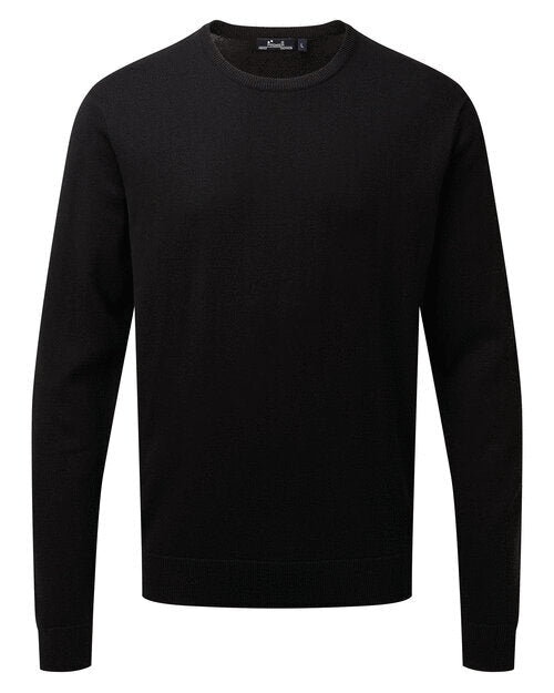 Premier Workwear Mens Crew Neck Cotton Rich Knitted Sweater - PR692M