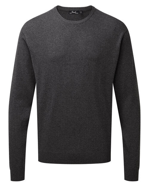 Premier Workwear Mens Crew Neck Cotton Rich Knitted Sweater - PR692M