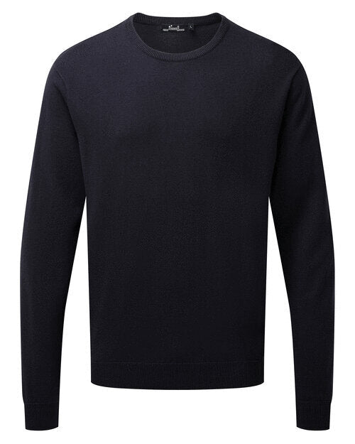 Premier Workwear Mens Crew Neck Cotton Rich Knitted Sweater - PR692M