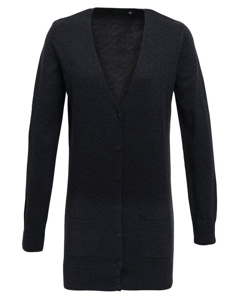 Premier Workwear Ladies Long Length Knitted Cardigan - PR698M