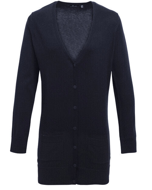 Premier Workwear Ladies Long Length Knitted Cardigan - PR698M