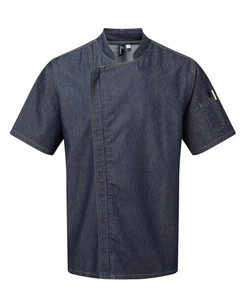 Premier Workwear Chefs Zip Close Short Sleeve Jacket - PR906M