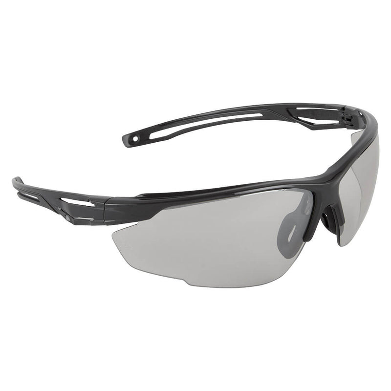 Mirrored lens Portwest Anthracite PS36 safety glasses.