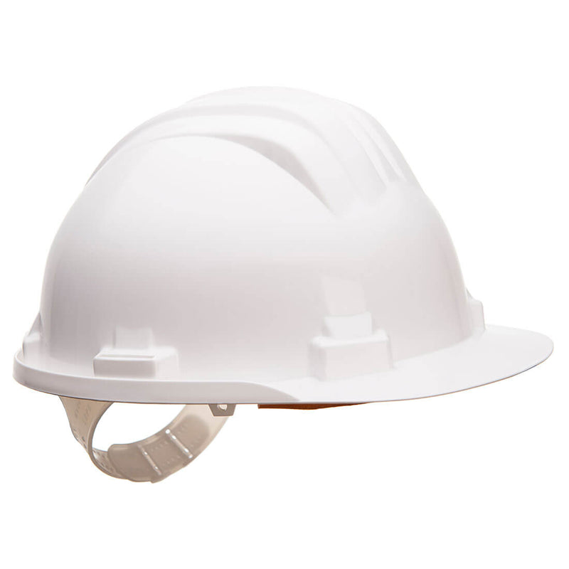 White Portwest Work Safe PS61 safety helmet.