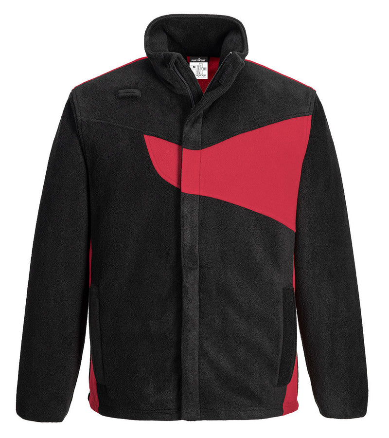 Portwest Fleece in a smart black and dark grey.