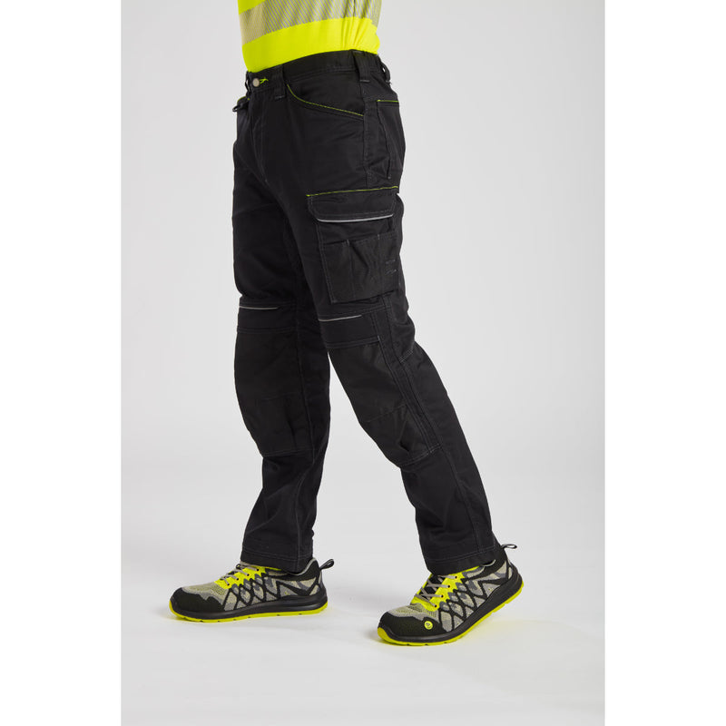 Close-up of the waistband and holster pocket attachment on the PW3 trouser.