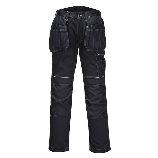 Black Portwest PW3 lined winter holster trousers (PW357) with a warm lining for cold and harsh weather.