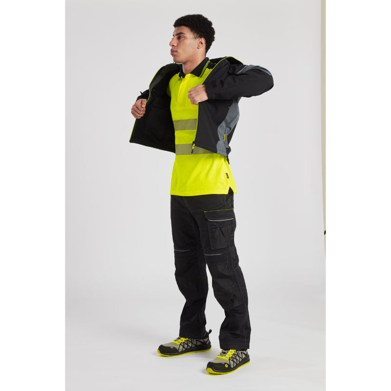 Side view of a model highlighting the cargo pocket on the PW3 Stretch Trouser.