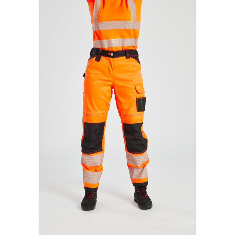 Orange/black PW3 Hi-Vis Women's Rain Trouser
