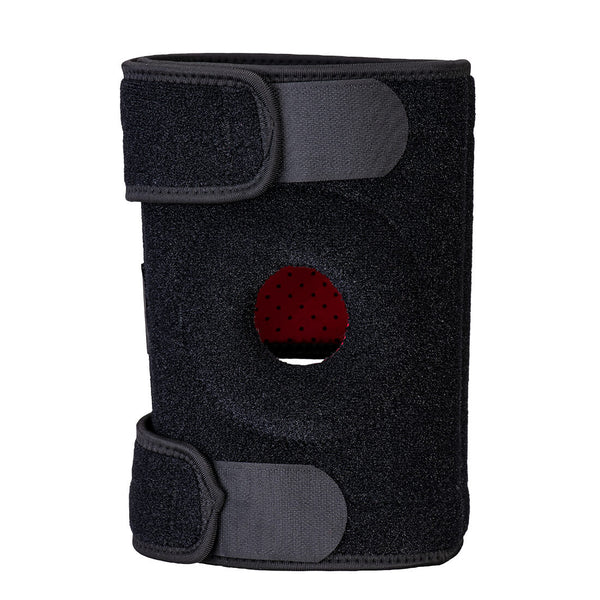 Black Portwest PW84 open-patella knee support for stability and comfort.