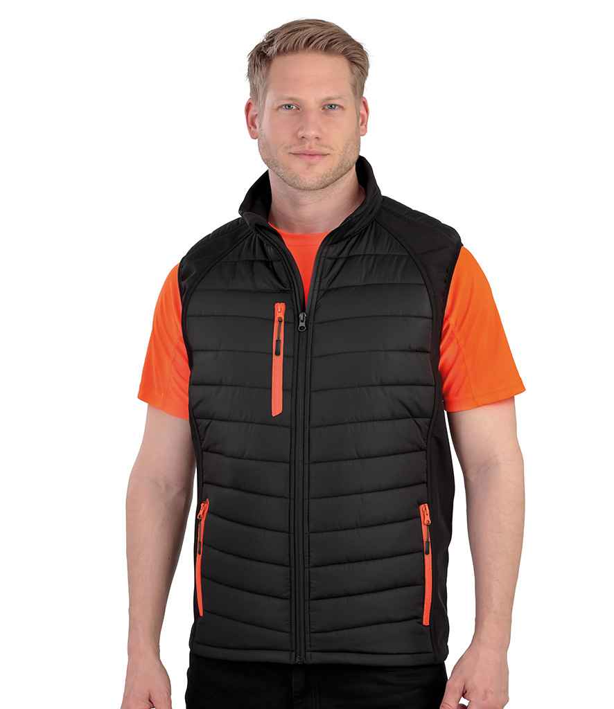 8x Embroidered Result Two-Tone Bodywarmer/Gilet with Company Logo