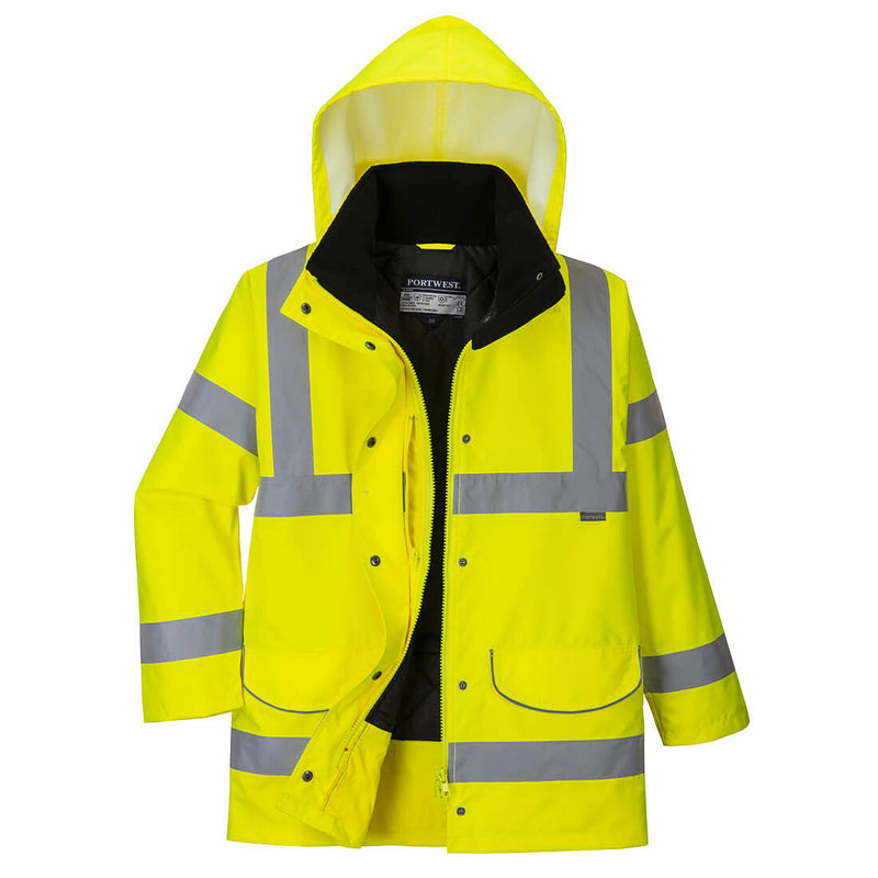 Portwest S360 lightweight safety trainer in yellow, top-down view