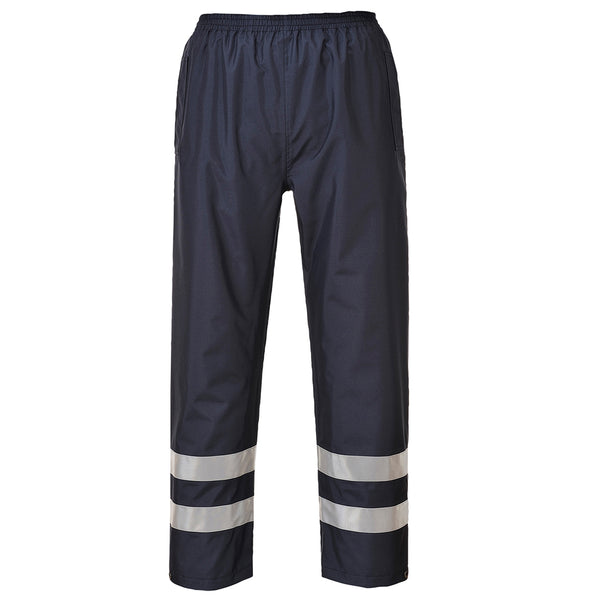Navy Portwest S481 waterproof overcoat for full-body rain protection