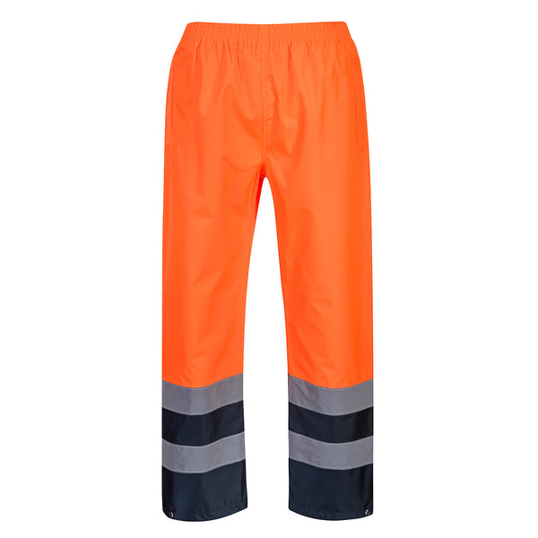 Orange Portwest S486 waterproof coverall with hood and reflective detailing