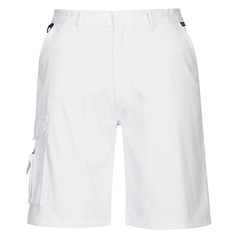 Portwest Painters Shorts in white.