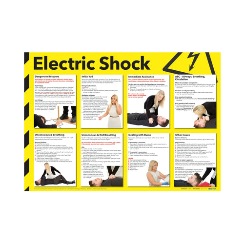 Signs and Labels Health And Safety 420x594mm Electric Shock Poster Fa551